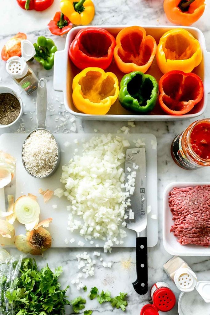 Weeknight Friendly Mexican Stuffed Peppers - foodiecrush