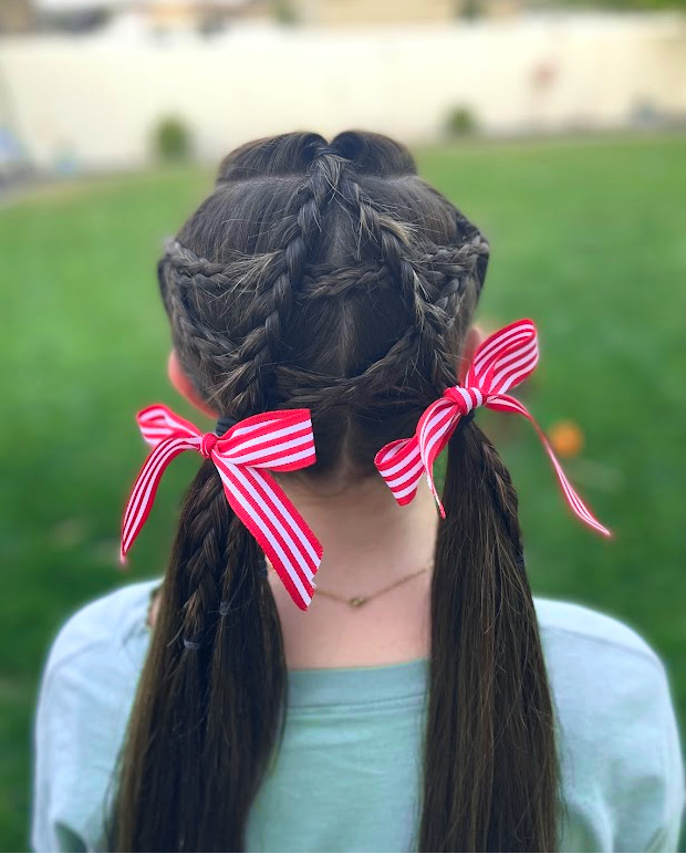 Fourth of July STAR hair - A girl and a glue gun